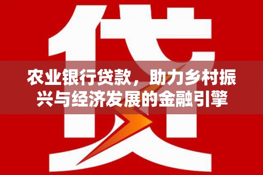 太和农业银行贷款，助力乡村振兴与经济发展的金融引擎