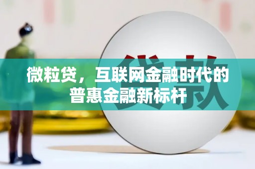 太和微粒贷，互联网金融时代的普惠金融新标杆
