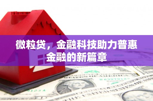 太和微粒贷，金融科技助力普惠金融的新篇章
