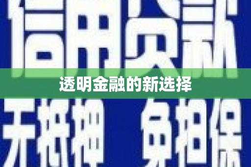 太和透明金融的新选择