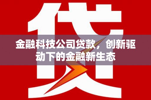 太和金融科技公司贷款，创新驱动下的金融新生态