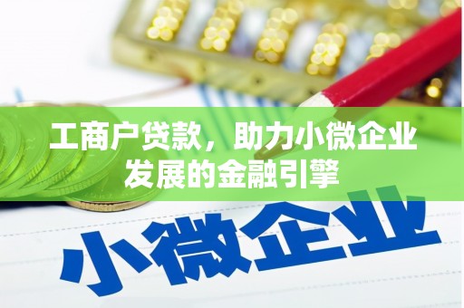 太和工商户贷款，助力小微企业发展的金融引擎