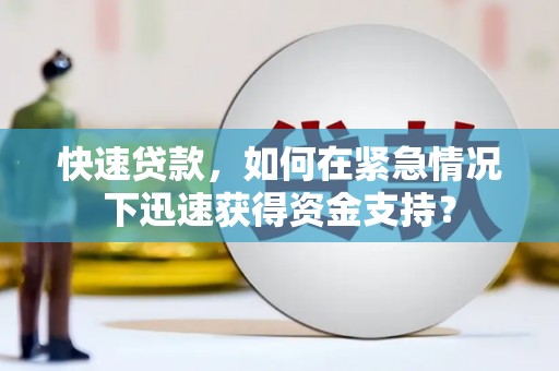 太和快速贷款，如何在紧急情况下迅速获得资金支持？
