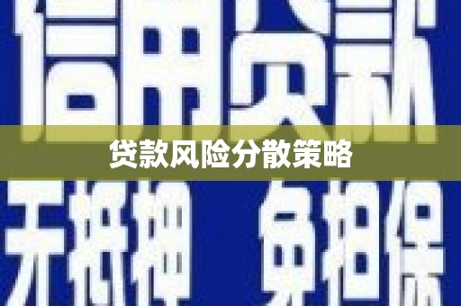 太和贷款风险分散策略