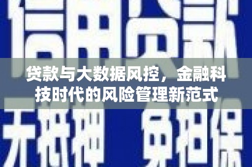 太和贷款与大数据风控，金融科技时代的风险管理新范式