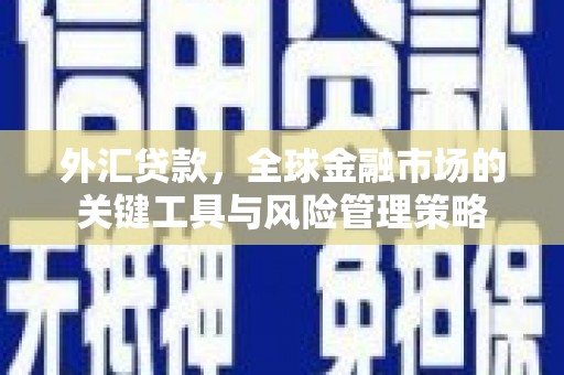 太和外汇贷款，全球金融市场的关键工具与风险管理策略