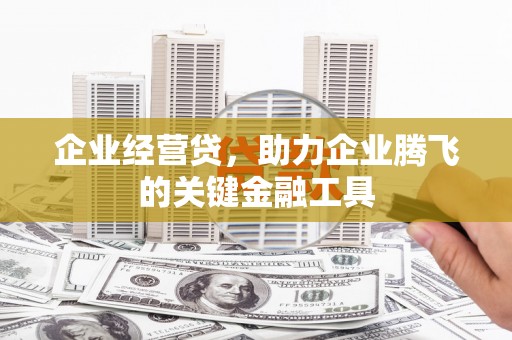 太和企业经营贷，助力企业腾飞的关键金融工具