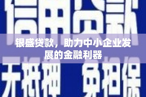 太和银盛贷款，助力中小企业发展的金融利器