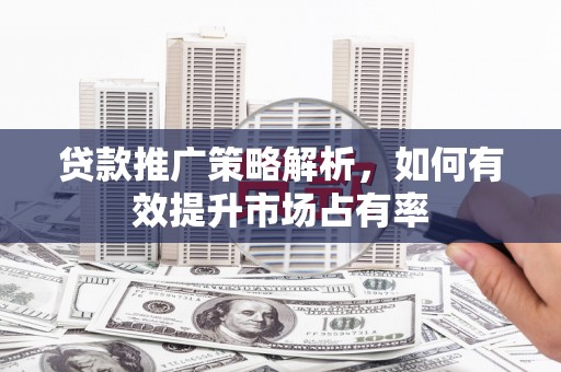 太和贷款推广策略解析，如何有效提升市场占有率