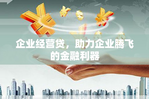 太和企业经营贷，助力企业腾飞的金融利器