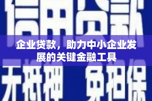 太和企业贷款，助力中小企业发展的关键金融工具