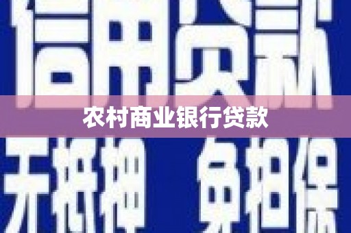 太和农村商业银行贷款