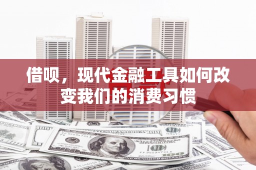 太和借呗，现代金融工具如何改变我们的消费习惯