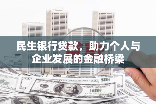 太和民生银行贷款，助力个人与企业发展的金融桥梁