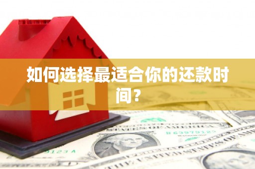 太和如何选择最适合你的还款时间？
