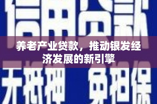 太和养老产业贷款，推动银发经济发展的新引擎