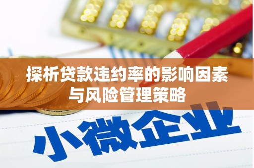 太和探析贷款违约率的影响因素与风险管理策略