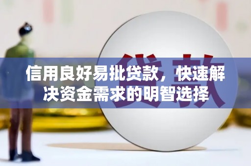 太和信用良好易批贷款，快速解决资金需求的明智选择