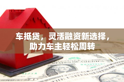 太和车抵贷，灵活融资新选择，助力车主轻松周转