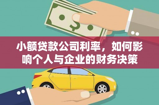 太和小额贷款公司利率，如何影响个人与企业的财务决策