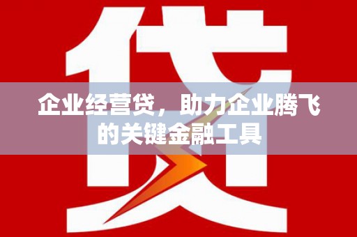 太和企业经营贷，助力企业腾飞的关键金融工具