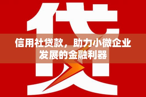 太和信用社贷款，助力小微企业发展的金融利器