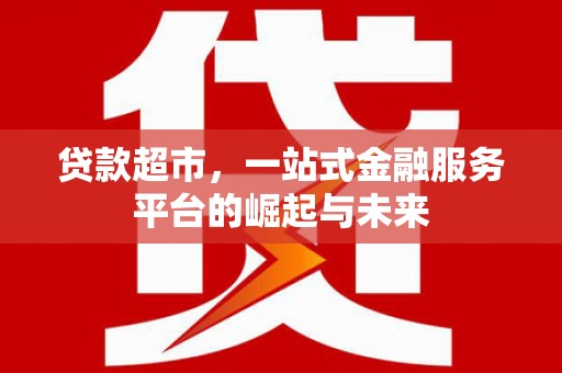 太和贷款超市，一站式金融服务平台的崛起与未来