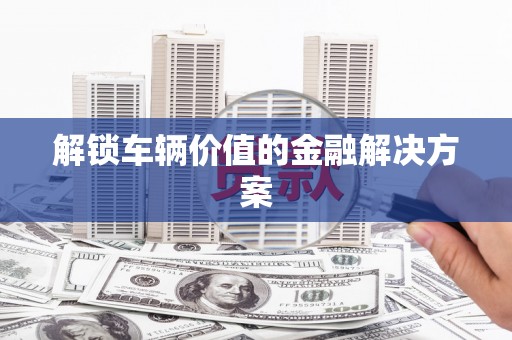 太和解锁车辆价值的金融解决方案