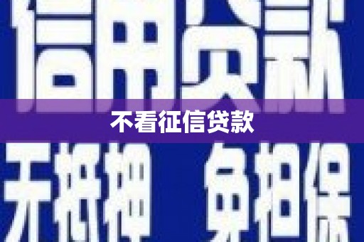 太和不看征信贷款