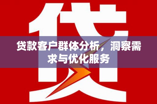 太和贷款客户群体分析，洞察需求与优化服务